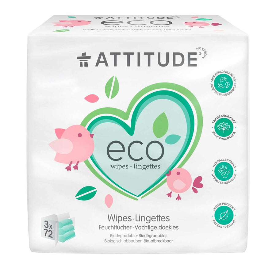 Compostable Fragrance-Free Baby Wipes 3x72