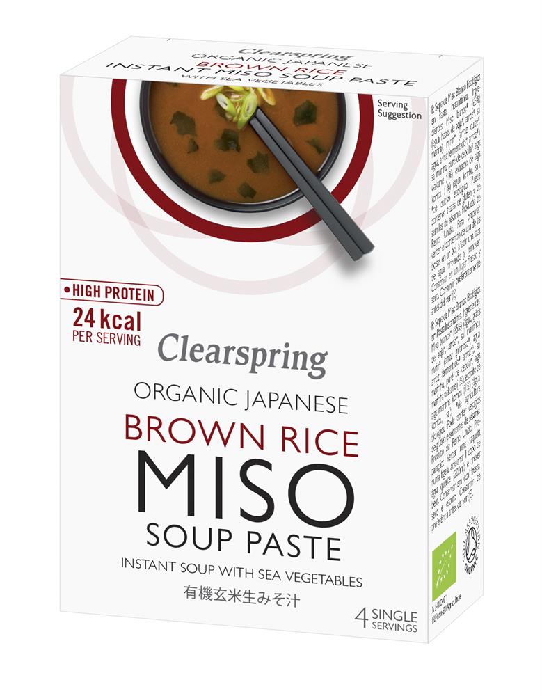 OG Japanese Brown Rice Miso Soup Paste with Sea Vegetables 4x15g