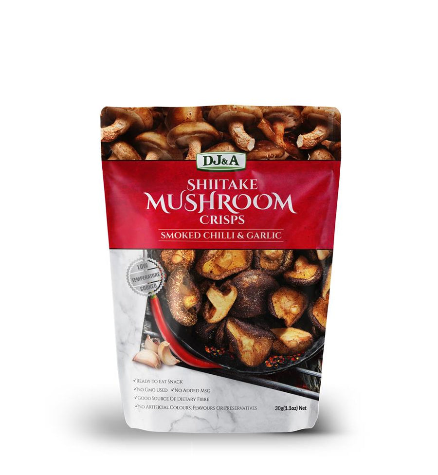 DJ & A Shiitake Mushroom Crisps Chilli & Garlic 30g