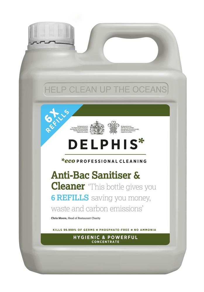 Delphis Eco Anti-Bacterial Sanitiser & Cleaner 2L Refill