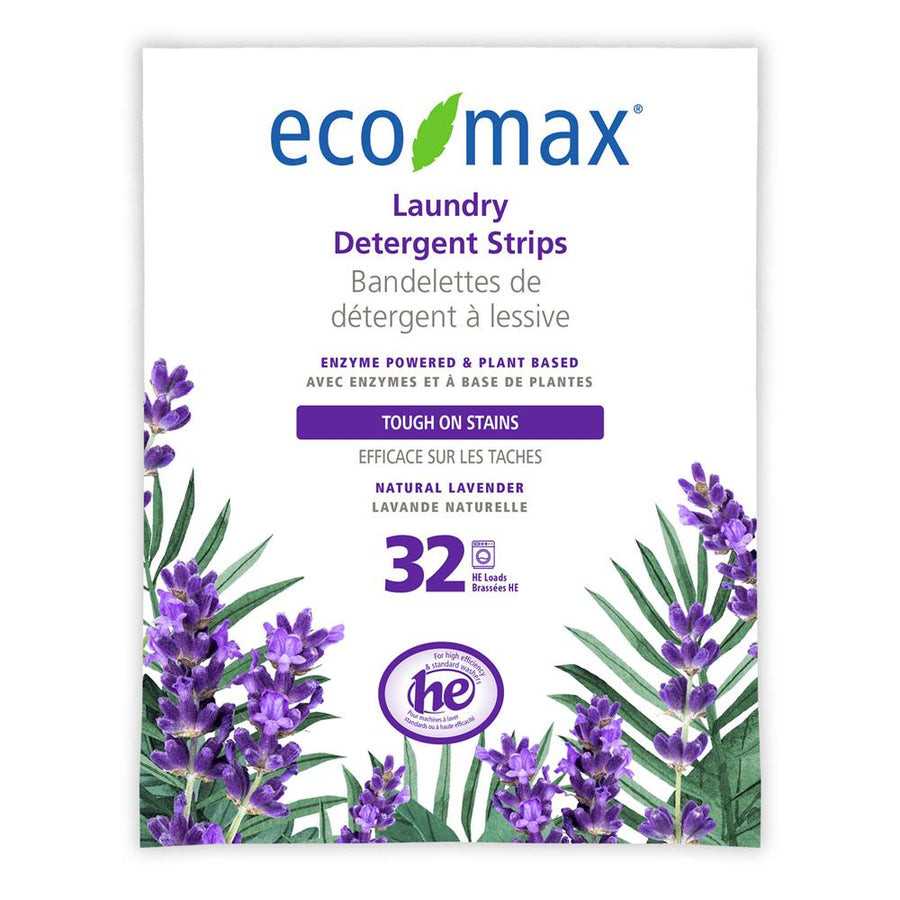 Eco-Max Laundry Detergent Strips Lavender (32 Washes)