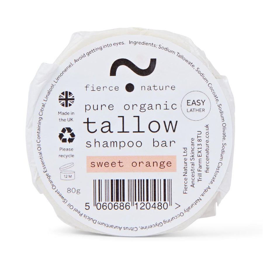 Pure Organic Tallow Shampoo Bar (Unscented) 80g