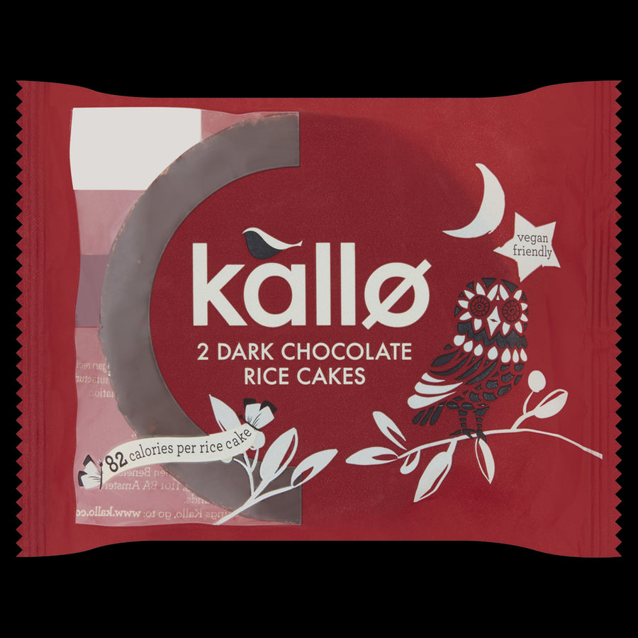 Kallo Dark Chocolate Topped Rice Cakes 33g
