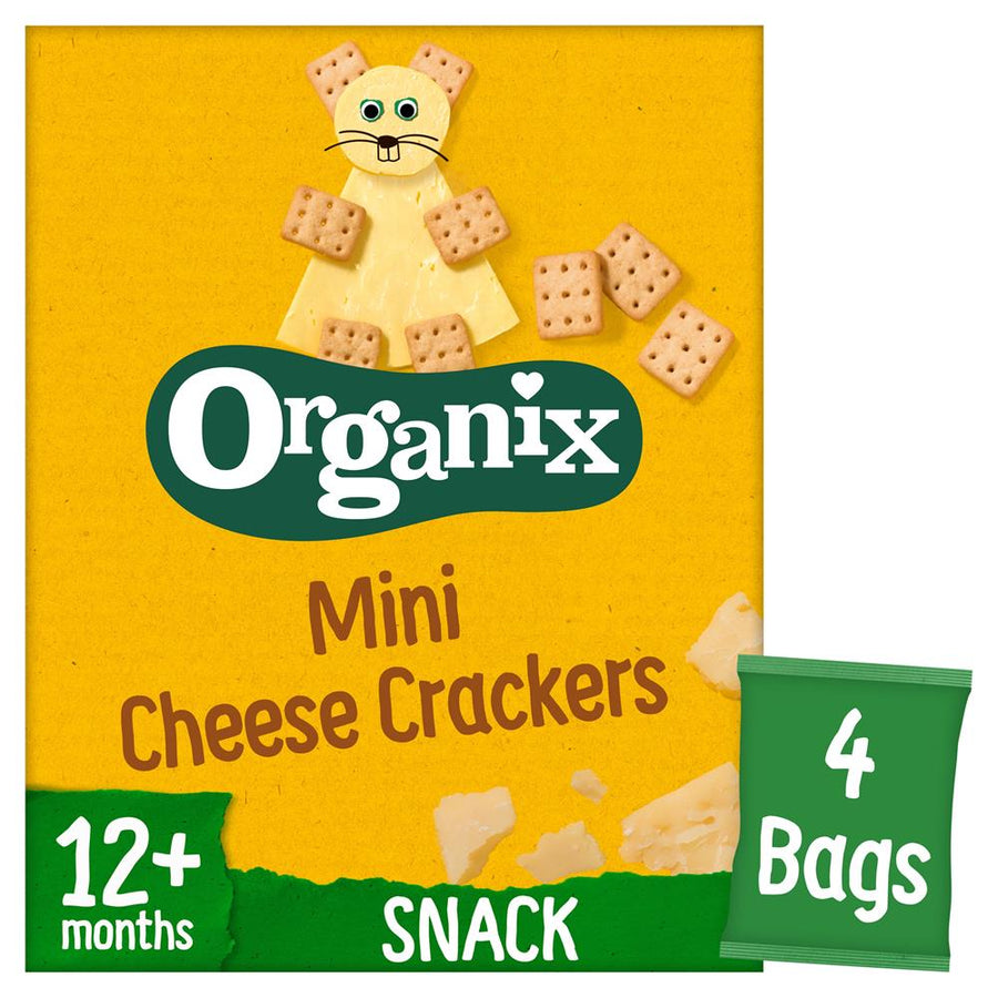 Mini Organic Cheese Crackers Toddler Snack 4x20g