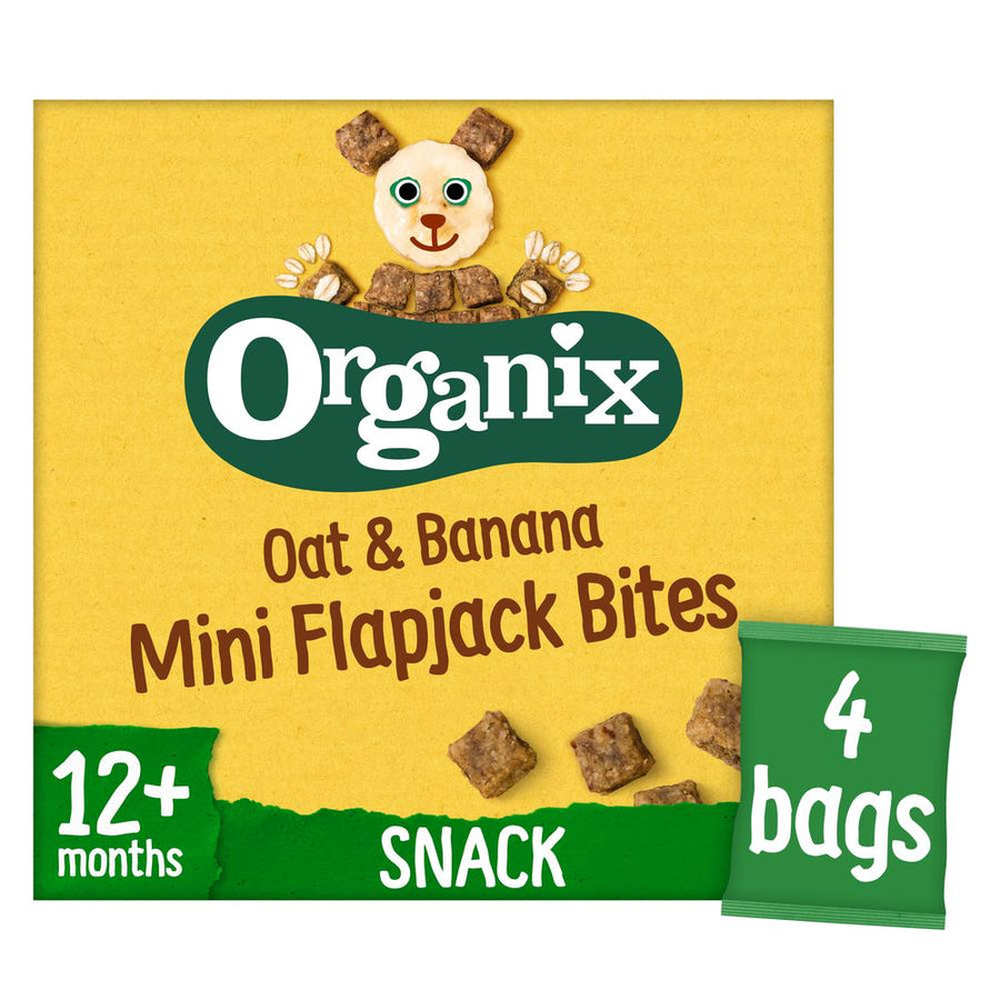 Organix Mini Oat & Banana Flapjack Snacks Multipack (4x20g)