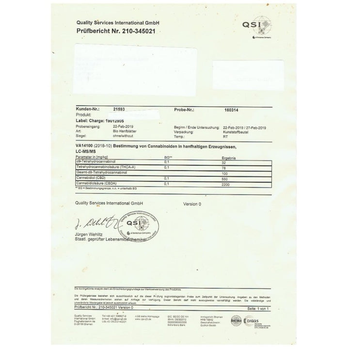 Ultracalm 1.5% CBD Hemp Tea - Chamomile 40g