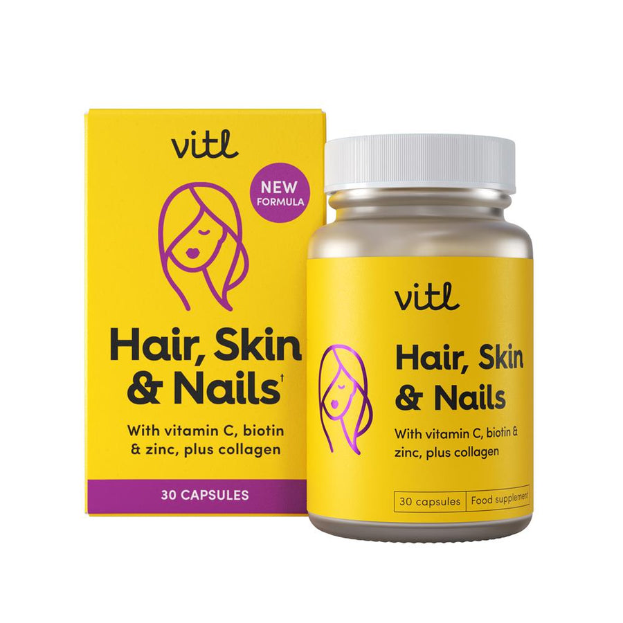 Vitl Hair Skin & Nails with collagen.