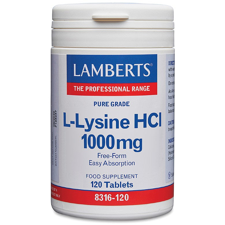 Lamberts L-Lysine 1000mg 120 Tablets