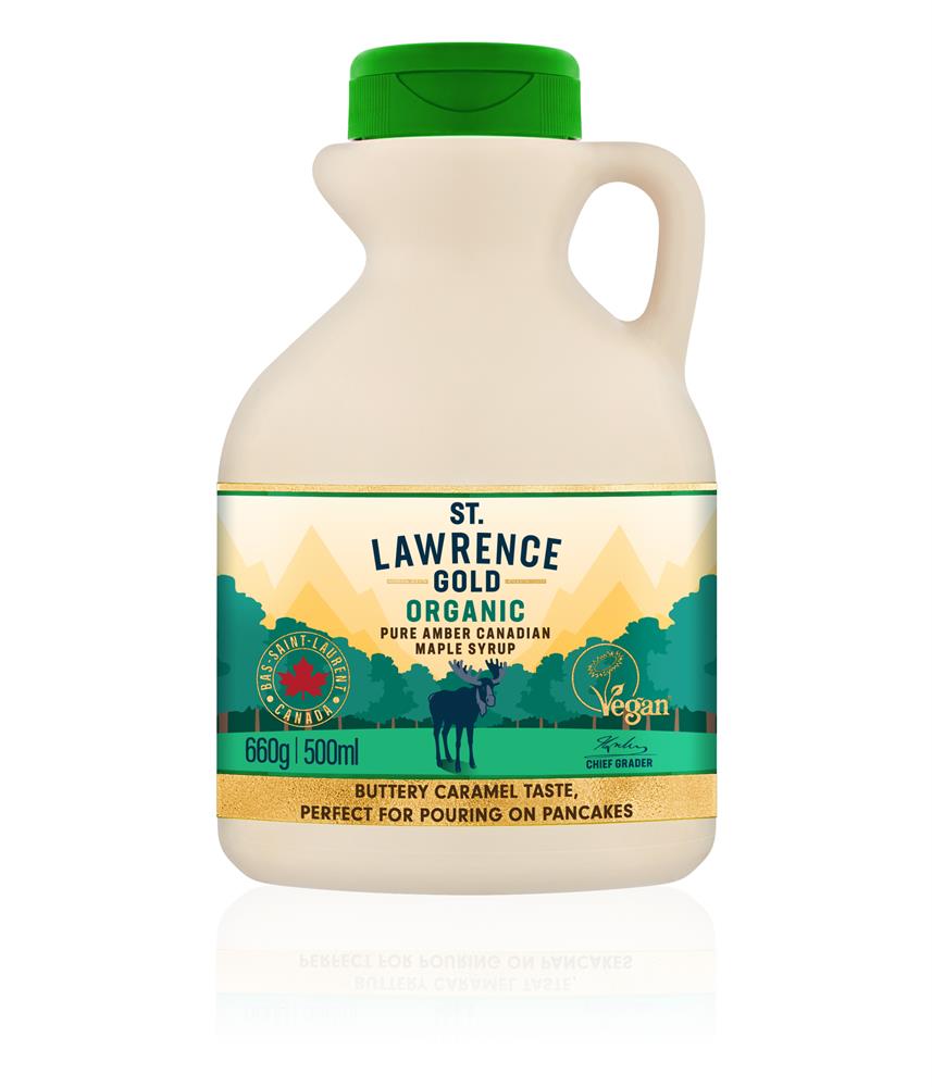 St Lawrence Gold Organic Amber Maple Syrup 500ml