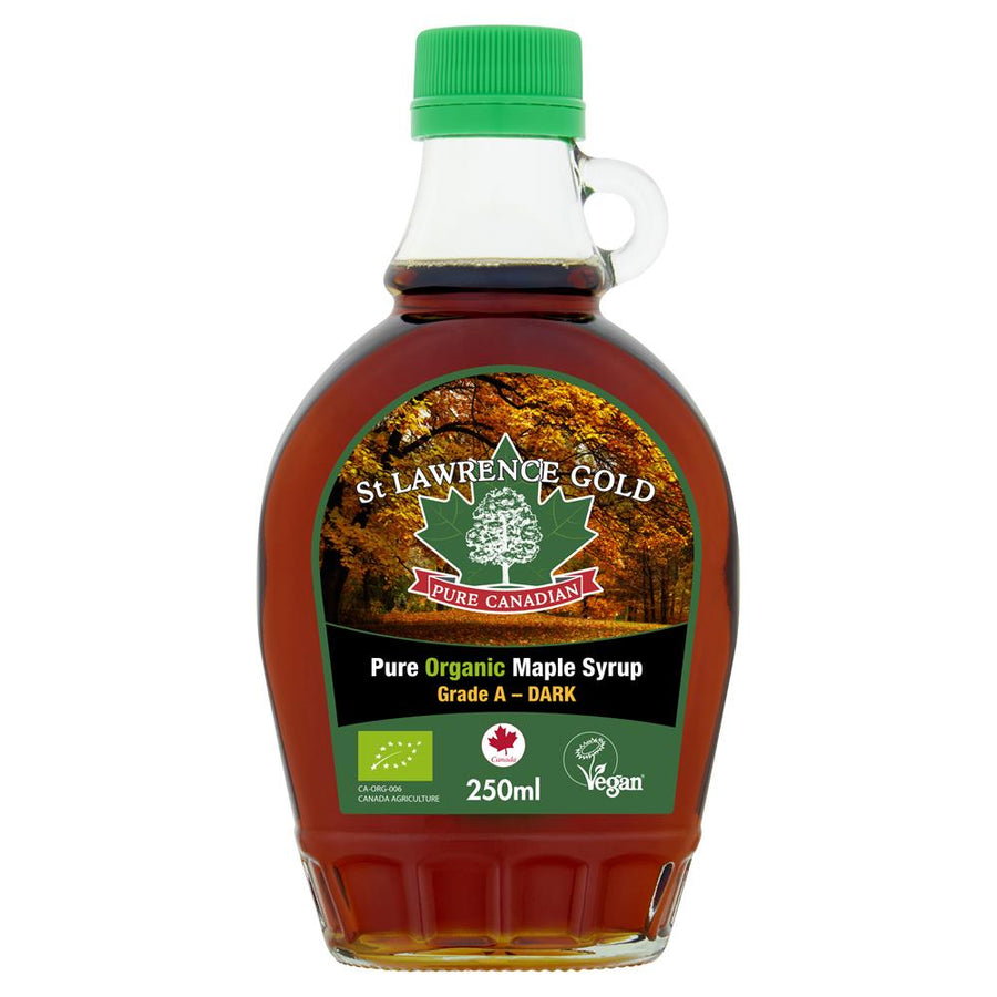 St Lawrence Gold Pure Organic Dark Maple Syrup 250ml