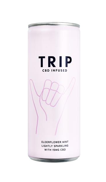TRIP CBD Elderflower & Mint CBD Drink 250ml - Pack of 3