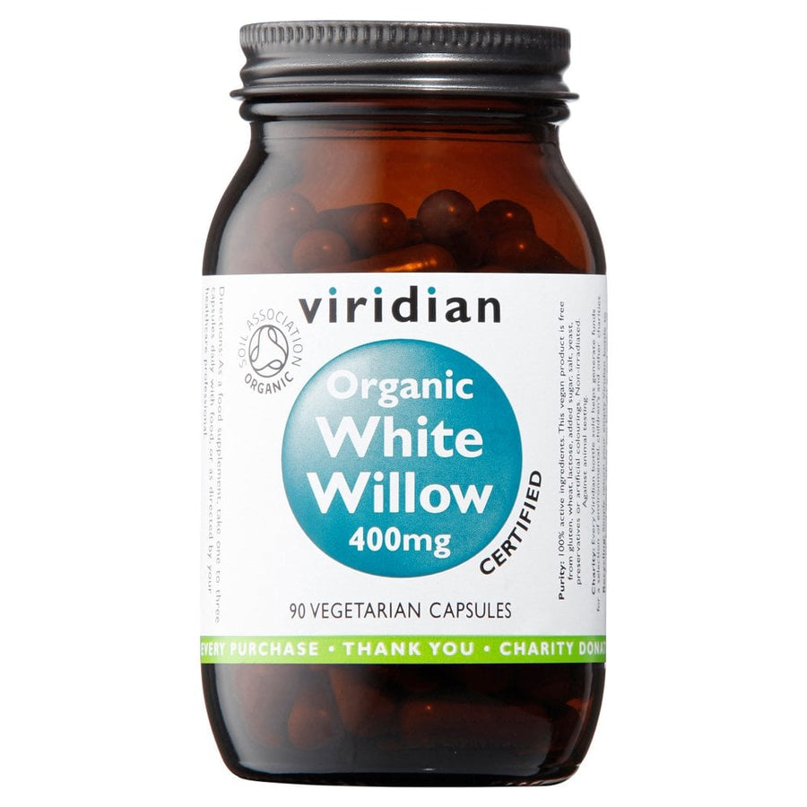 Viridian Organic White Willow 400mg 90 Capsules