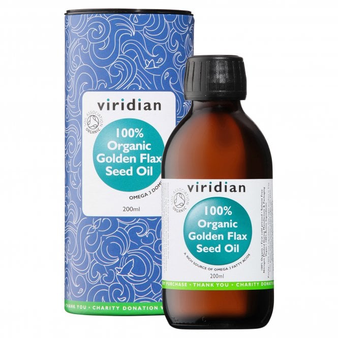 Viridian 100% Organic Golden Flax Seed Oil 200ml