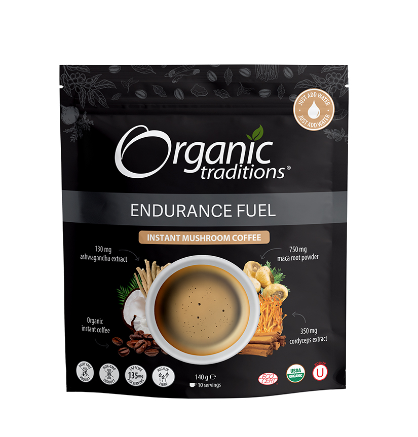 Organic Traditions Endurance Fuel Mushroom Coffee 140g