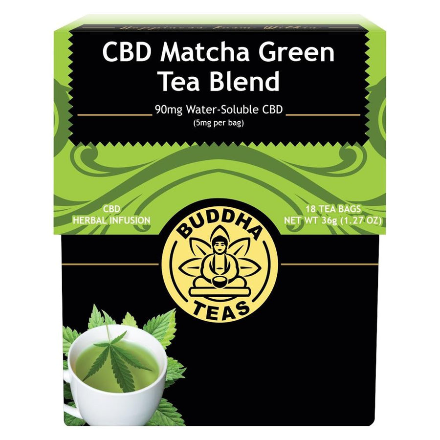 Buddha Teas CBD Matcha Green Tea - 18 Bags