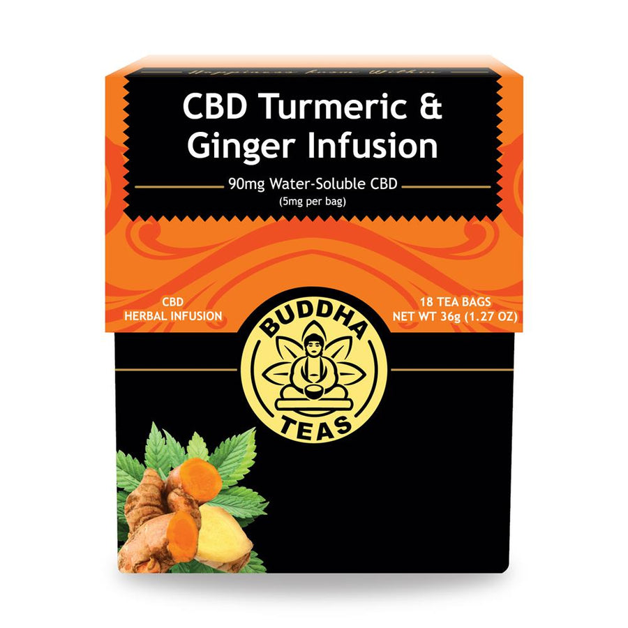 Buddha Teas CBD Turmeric & Ginger Tea - 18 Bags