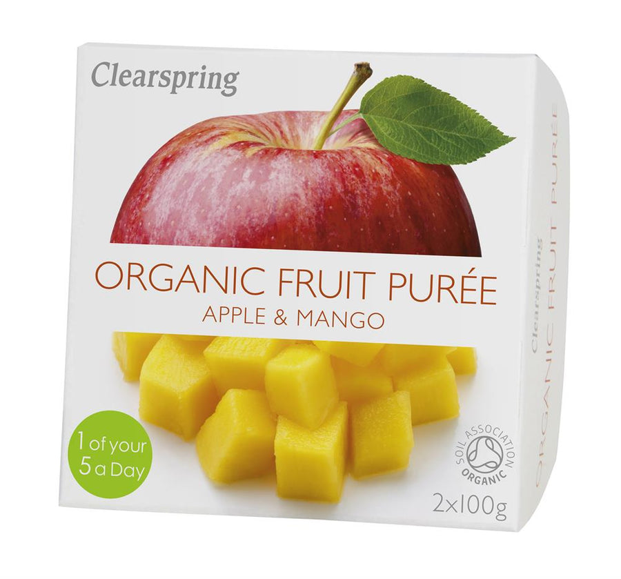 Clearspring Organic Fruit PurÃ©e Apple & Mango 2 x 100g