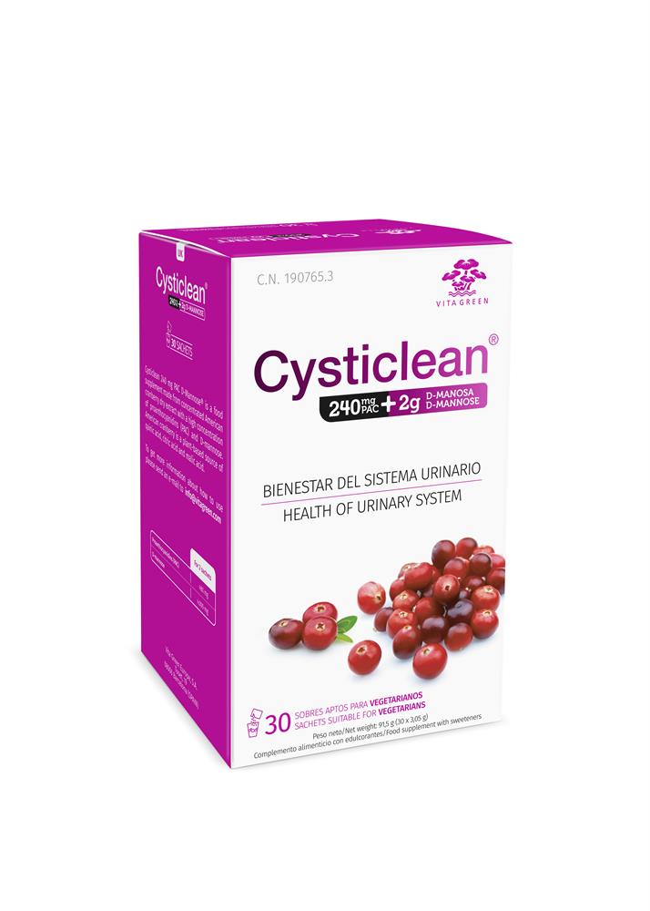 Cysticlean 240mg PAC plus 2g D-Mannose 30 Sachets