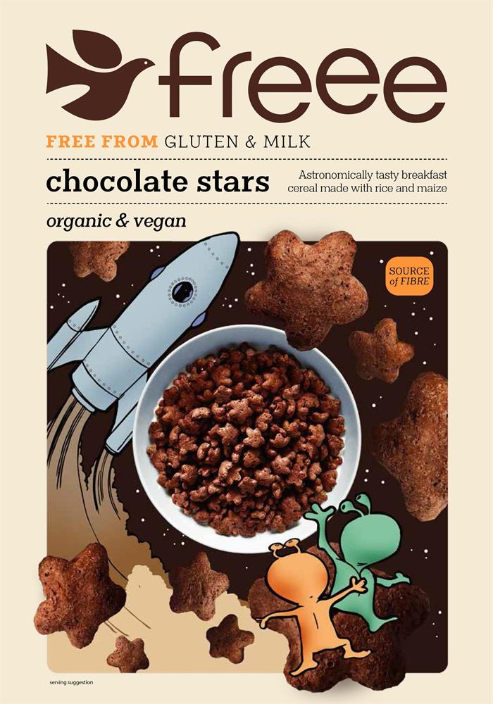 Doves Farm Organic Gluten Free Chocolate Stars Cereal 375g