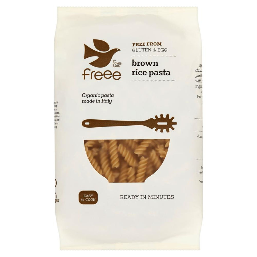 Doves Farm Gluten Free Organic Brown Rice Fusilli 500g - Pack of 4