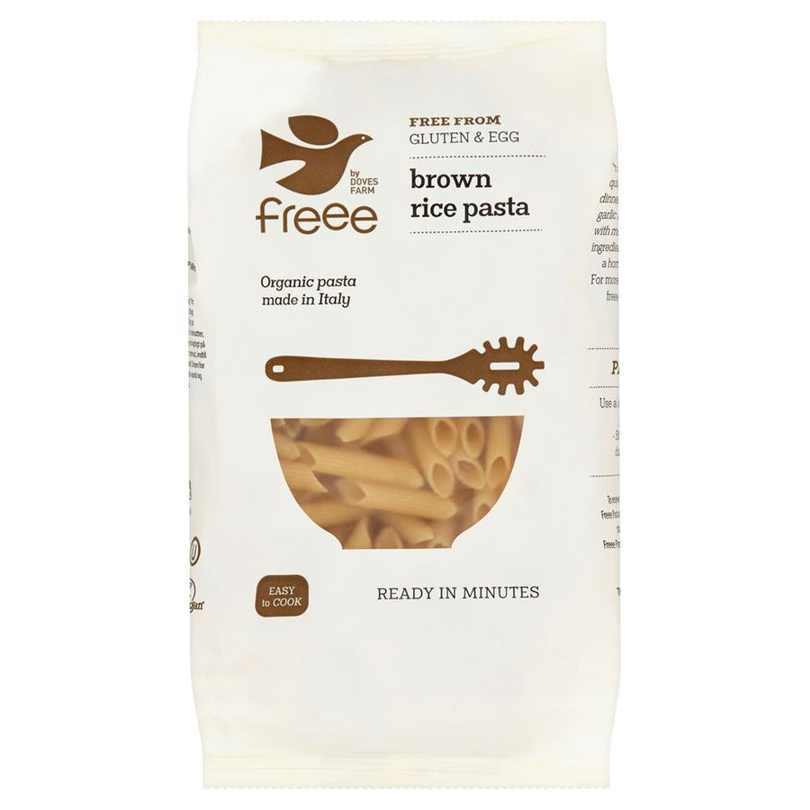 Doves Farm Gluten Free Organic Brown Rice Penne 500g - Pack of 4