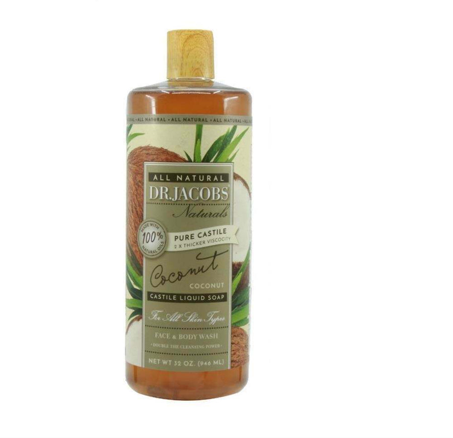 Dr Jacobs Naturals Coconut Liquid Castile Soap Body Wash 946ml