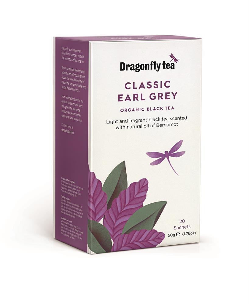 Dragonfly Tea Classic Earl Grey Organic Black Tea 20 Sachets