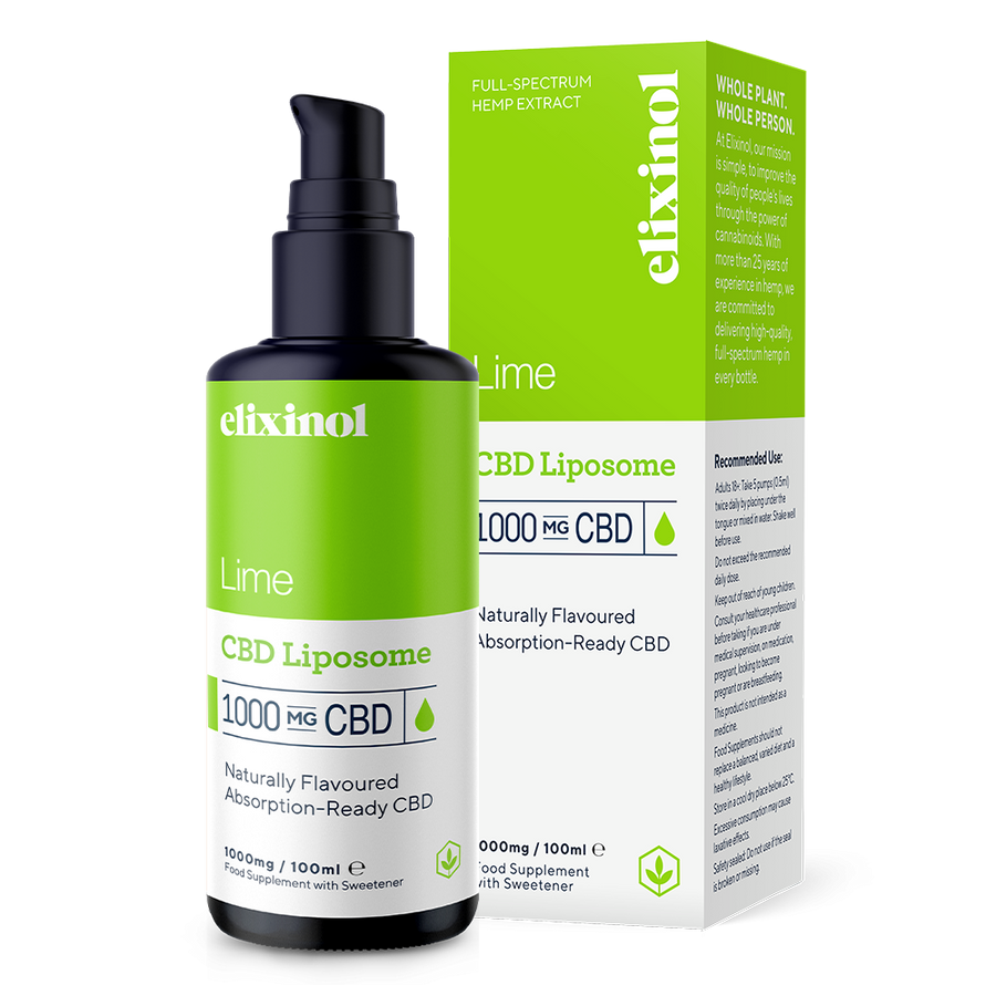 Elixinol Hemp Lime Liposome 1000mg CBD Oil 100ml