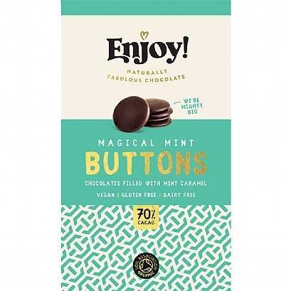 Enjoy! Mint Caramel Filled Chocolate Buttons 96g