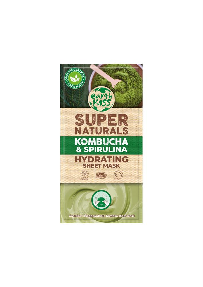 Earth Kiss Kombucha & Spirulina Hydrating Sheet Mask 10g  - Pack of 4