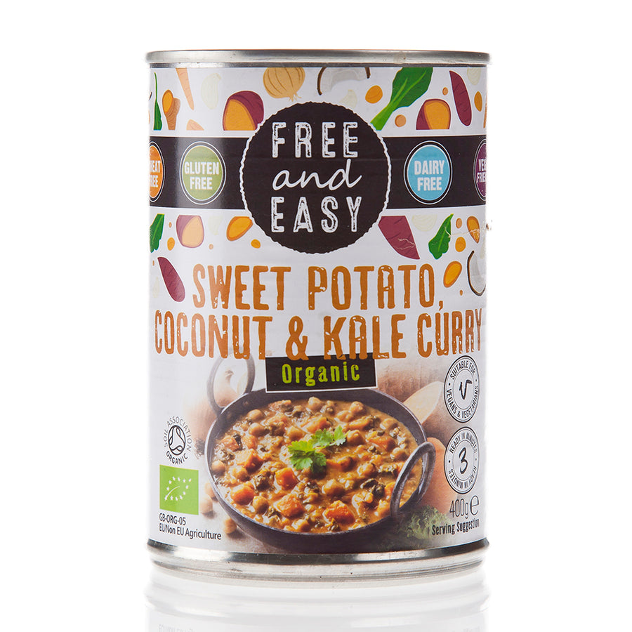 Free & Easy Organic Sweet Potato, Kale & Coconut Curry 400g