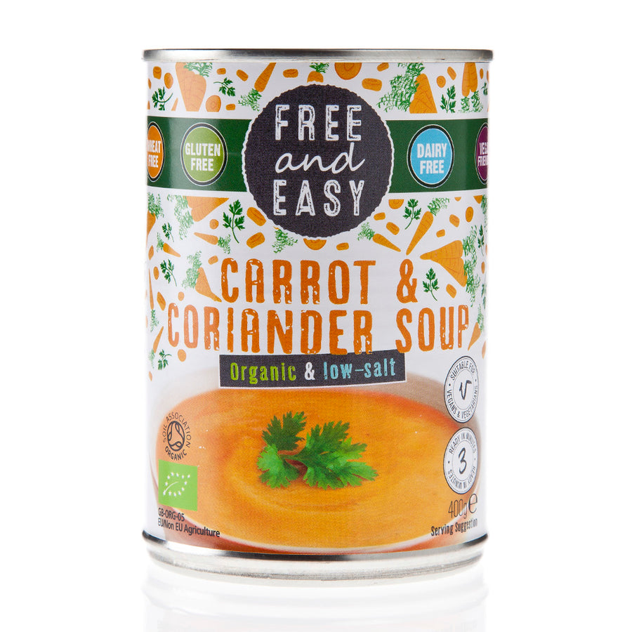 Free & Easy Organic Low Salt Carrot & Coriander Soup 400g