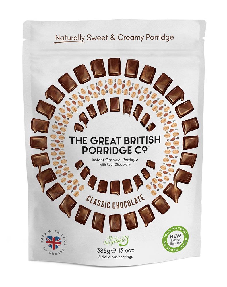 The Great British Porridge Co. Classic Chocolate Instant Porridge 385g