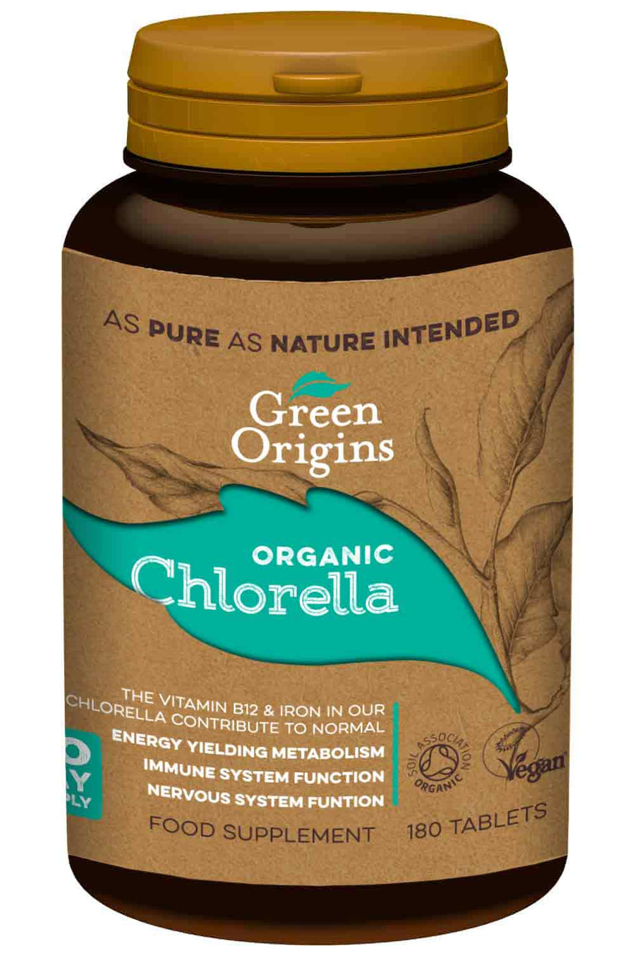 Green Origins Organic Chlorella 500mg 180 Tablets