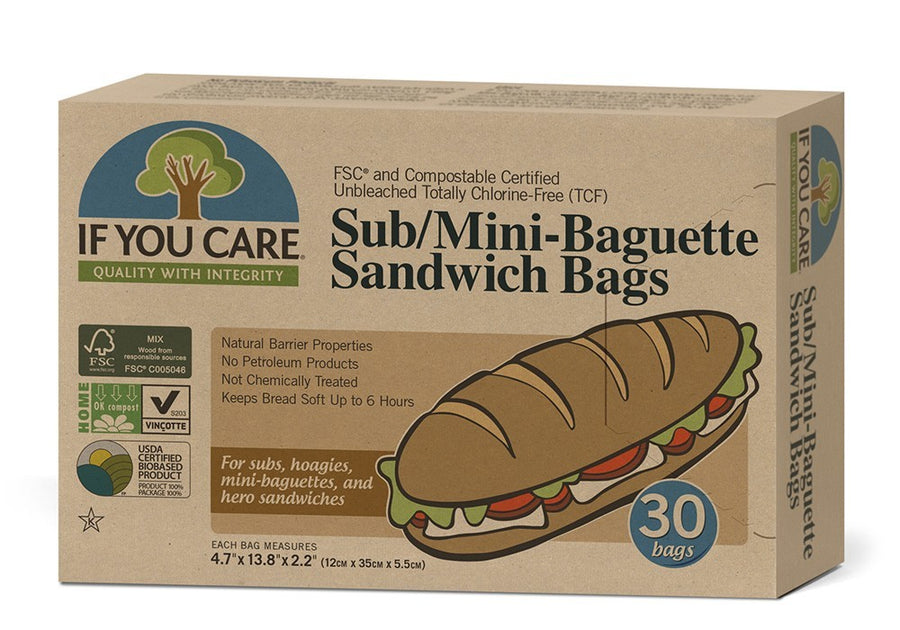 If You Care Sub & Mini Baguette Sandwich Bags 30 Pack