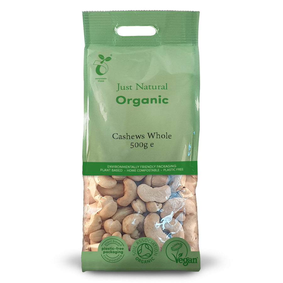 Just Natural Organic Cashews Whole 500g