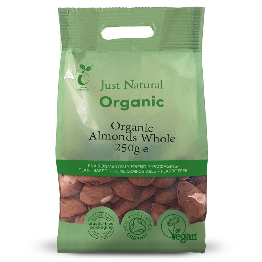 Just Natural Organic Whole Almonds 250g