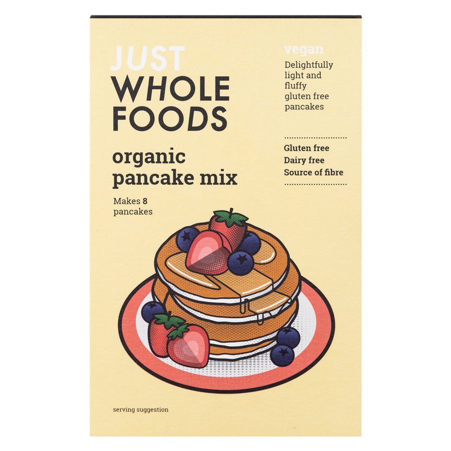 Just Wholefoods Organic & Vegan Pancake Mix 185g