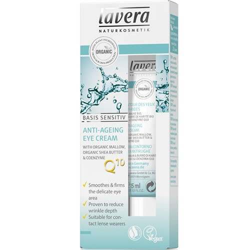 Lavera Basis Sensitiv Anti Ageing Eye Cream Q10 15ml