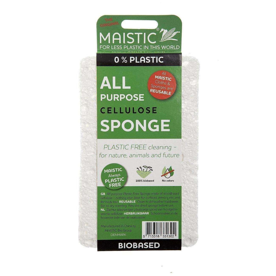 Maistic Plastic Free All Purpose Cellulose White Sponge
