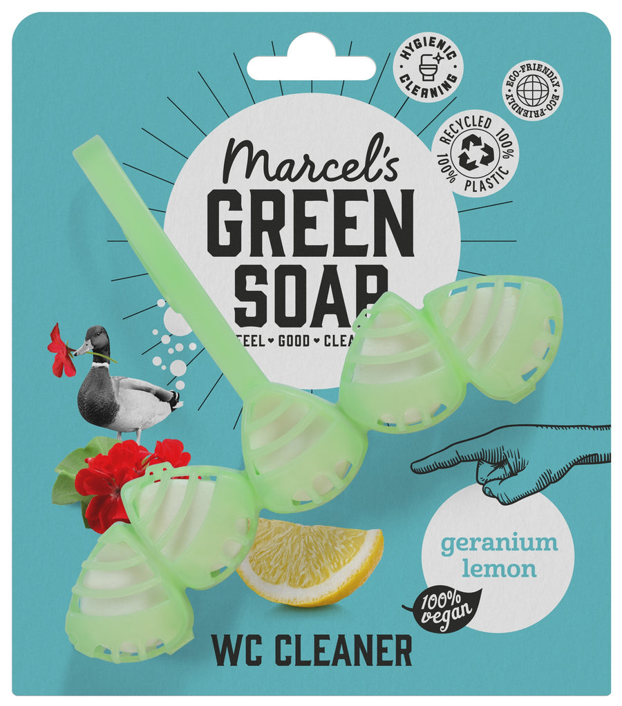 Marcel's Green Soap Geranium & Lemon Toilet Block