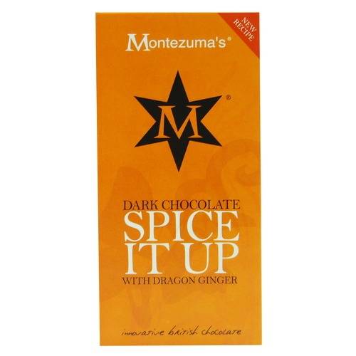 Montezuma's Dark Chocolate Spice It Up Bar 100g - Pack of 4