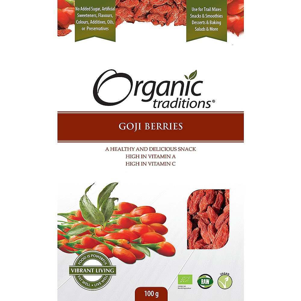 Organic Traditions Gluten Free Goji Berries 100g