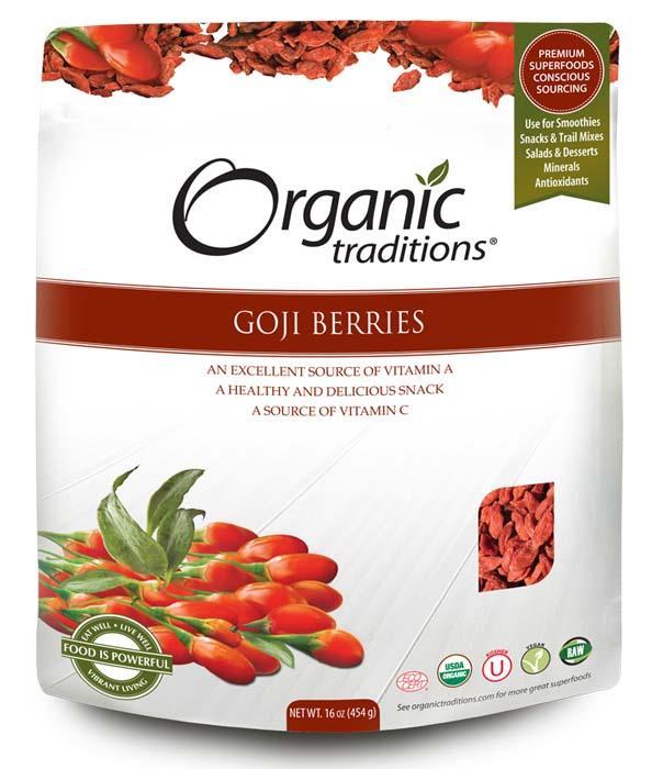 Organic Traditions Gluten Free Goji Berries 454g