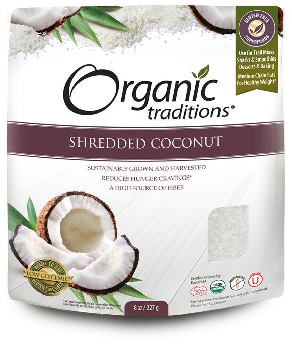 Organic Traditions Gluten Free Shredded Coconut 227g