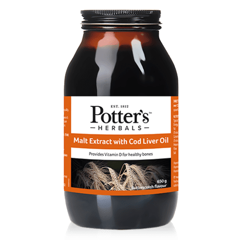 Potter's Herbals Malt Extract with Cod Liver Oil & Butterscotch 650g