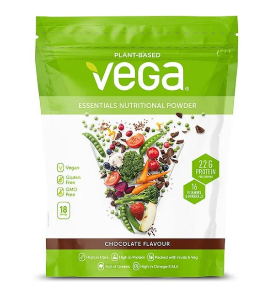 Vega Essentials Chocolate Nutritional Powder - 18 Servings