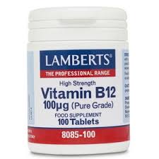 Lamberts B-12 100mcg 100 Tablets