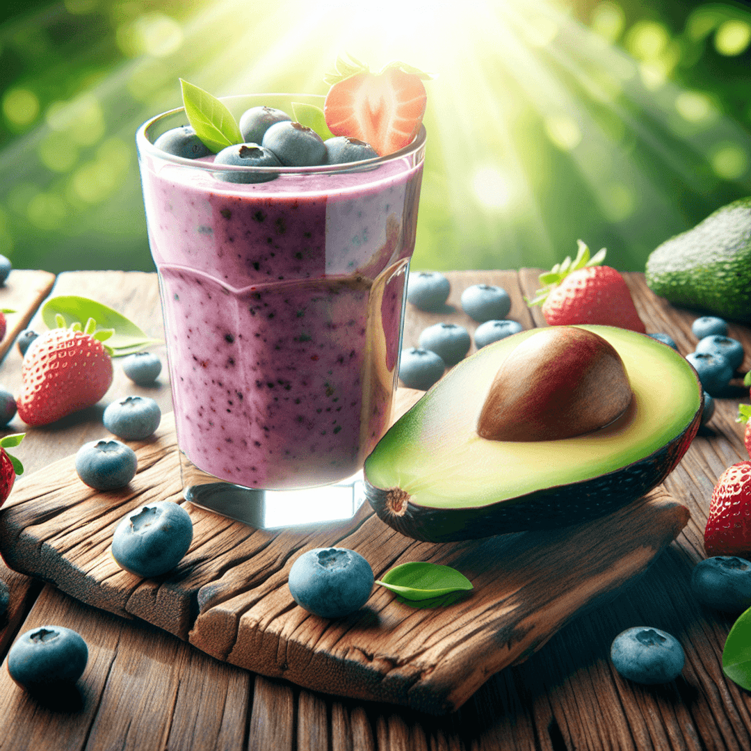 Blueberry & Avocado Breakfast Smoothie