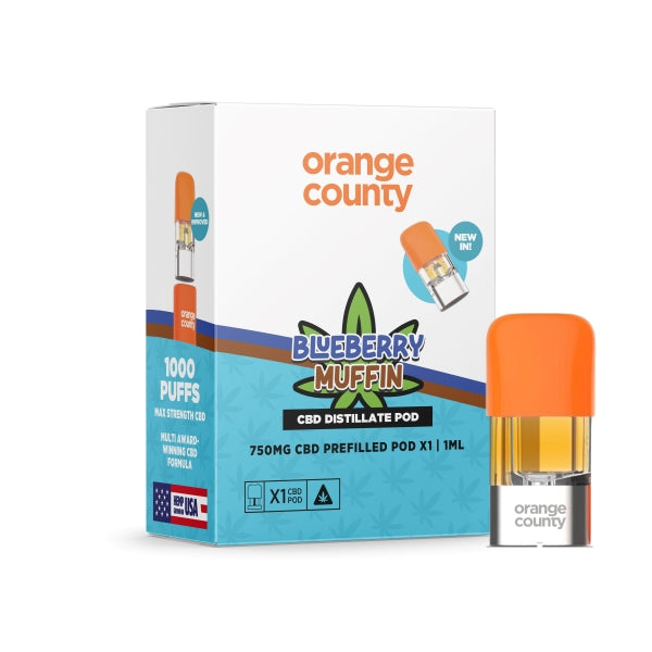Orange County CBD Distillate Prefilled POD 1pcs 750mg 1ml